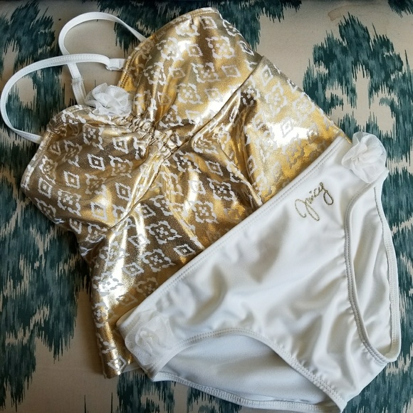 👑🐇NWT Juicy Couture girls' 2-piece swim suit